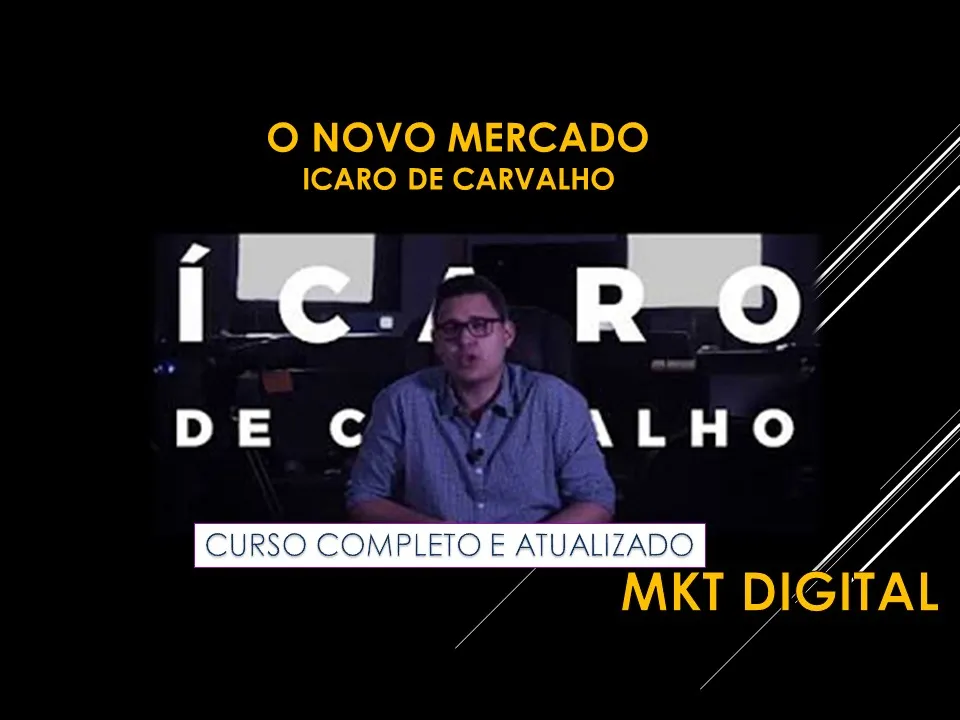 Capa: Novo Mercado com Icaro de Oliveira: Baixar Curso Completo Agora!