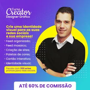 Capa: Creator Designer Gráfico Canva: Baixar Curso Completo Agora!