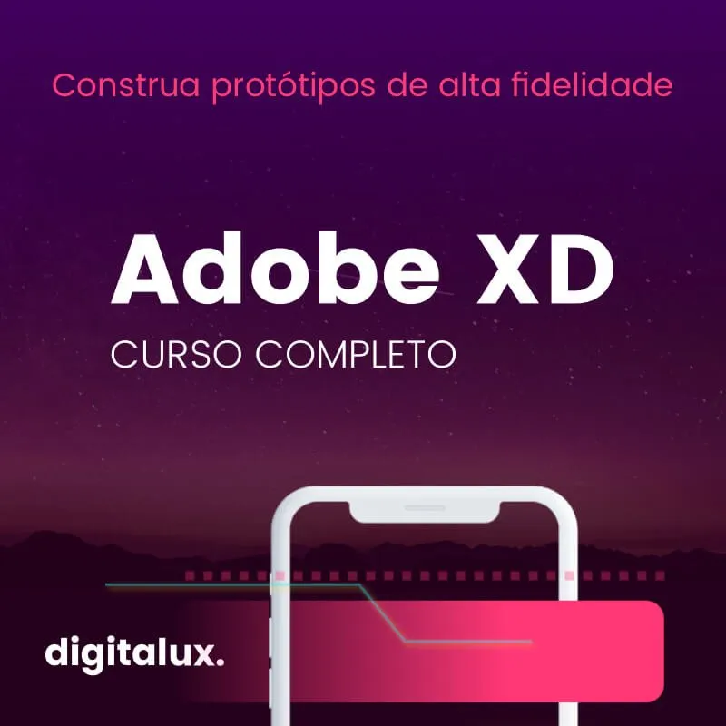 Capa: Adobe XD: Download Completo do Curso UX/UI Design Avançado