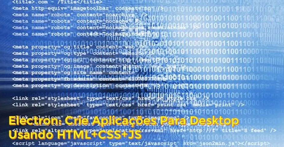 Capa: Electron: Baixar Curso para Desktop com HTML, CSS, JS