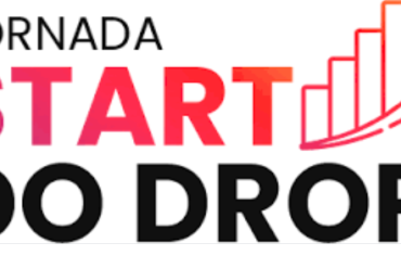 Ilustração mostrando um gráfico de crescimento financeiro com o logo de uma loja online em ascensão, simbolizando sucesso no dropshipping e faturamento de R$10.000.