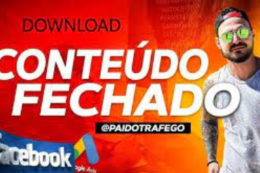 Lucas Viana, Pai de Tráfego, apresentando o Conteúdo Fechado 2021 em tela de computador.