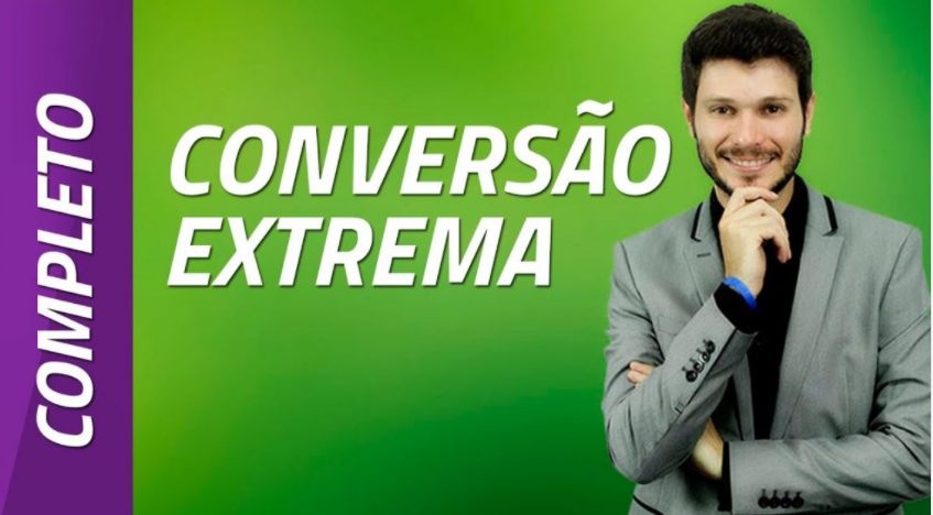 Capa do curso Conversão Extrema de Tiago Tessmann com foco em marketing digital e vendas online.
