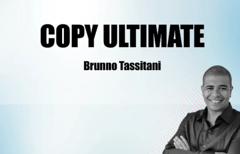 Brunno Tassitani apresenta o treinamento Copy Ultimate, focado em copywriting, tráfego pago e conversão para aumentar vendas online.