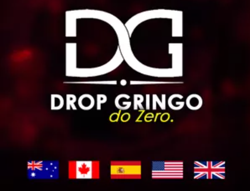 Capa do curso Drop Gringo de Luciano Galhardo para vendas internacionais em dropshipping