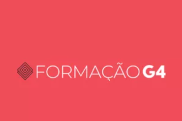 Banner promocional Formação G4 Gestão 4.0 com ícones de negócios e crescimento