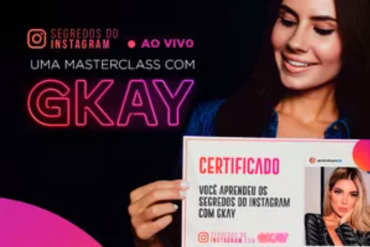 Gkay compartilhando segredos de sucesso no Instagram, com foco em marketing digital e crescimento de audiência.