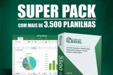 Super Pack com mais de 3500 planilhas Excel editáveis para trabalho e estudos