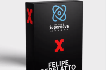 Capa do Método Super Nova Felipe Rebelatto com visual de crescimento e sucesso no Instagram.