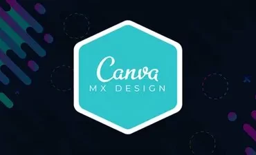 Pessoa utilizando o software Canva MX Design para criar artes gráficas profissionais