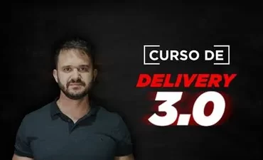 Capa do curso Delivery 3.0 de Fabio Bindes com destaque para estratégias de vendas e lucratividade em delivery.