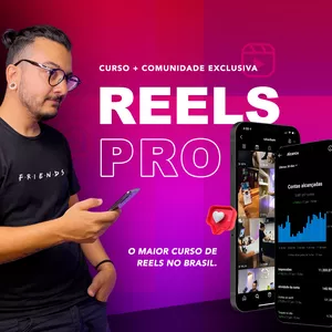 Capa do curso Reels Pro de Rafael Bem com selo de alta conversão e crescimento para Instagram.