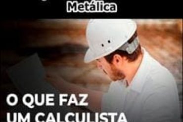 Capa do curso Calculista Estruturas Metálicas Leonidas Muller 2021 com ícones de engenharia e download